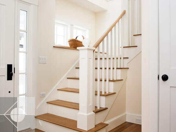 Entryway with staircase.