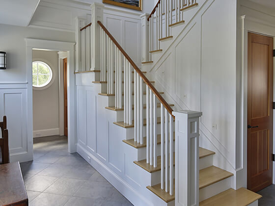 Staircase in entryway.