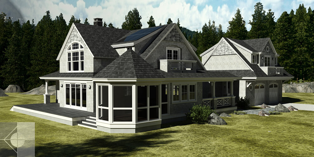 Boothbay Harbor, Maine home designed by Phelps Architects.