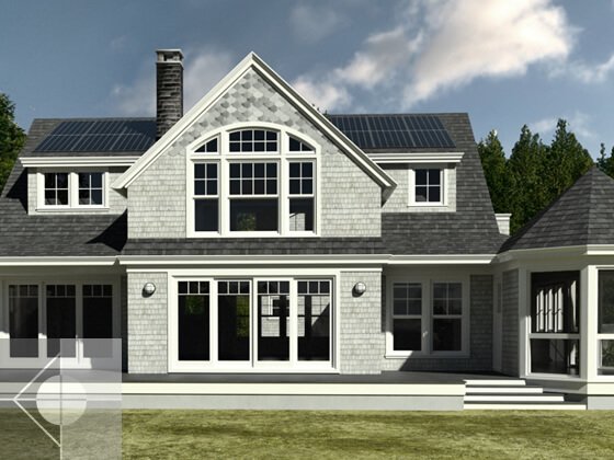 Portfolio image of a residential architectural design in Boothbay Harbor, Maine by Phelps Architects.