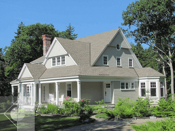Portfolio image of a residential architectural design in Cross Point, Maine by Phelps Architects