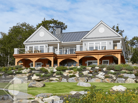 Portfolio image of a residential architectural design in South Bristol, Maine by Phelps Architects