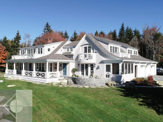 Portfolio image of a residential architectural design in Pemaquid, Maine by Phelps Architects