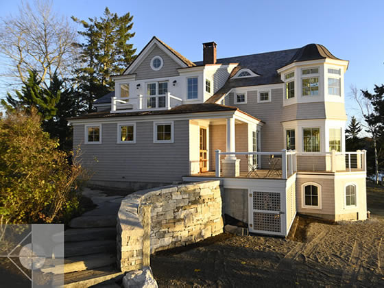 Portfolio image of a residential architectural design in Round Pond Harbor, Maine by Phelps Architects.