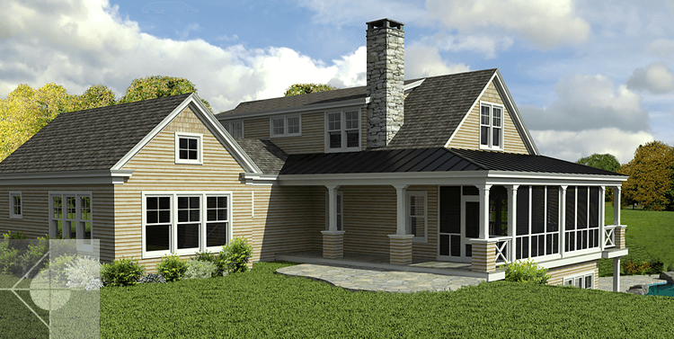 Model of new home construction in Westport Island, Maine.