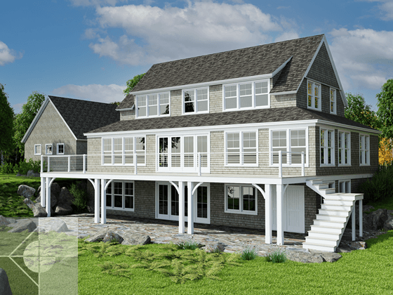 Portfolio image of a residential architectural design in St. George, Maine by Phelps Architects.