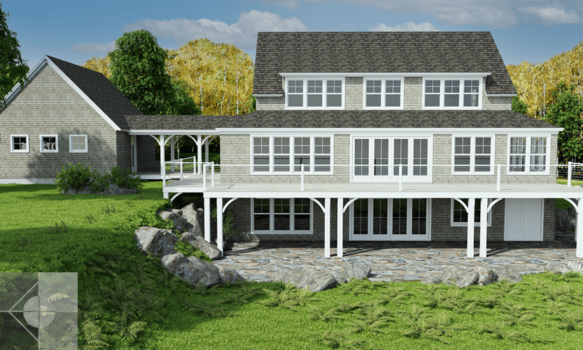 New construction in Damariscotta, ME by Michelle B. Phelps, Assoc. AIA.