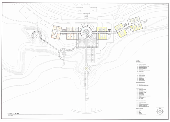 Marine lab site plan by Phelps Architects.