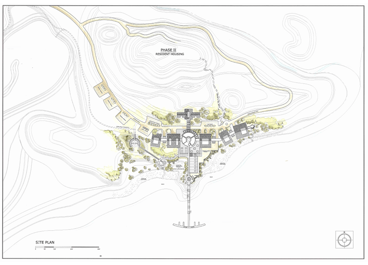 Marine lab site plan by Phelps Architects.