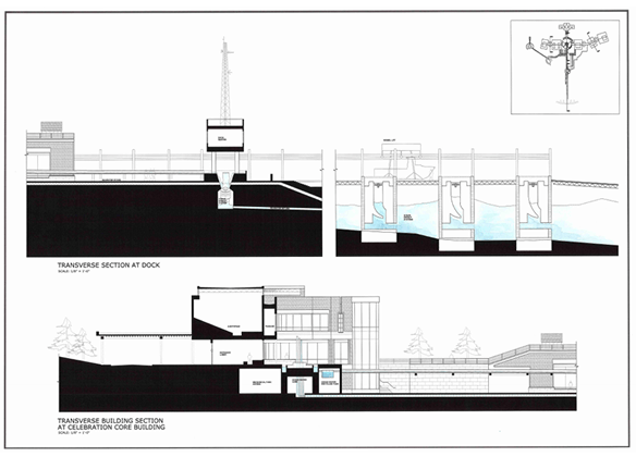 Marine lab site plan by Phelps Architects.