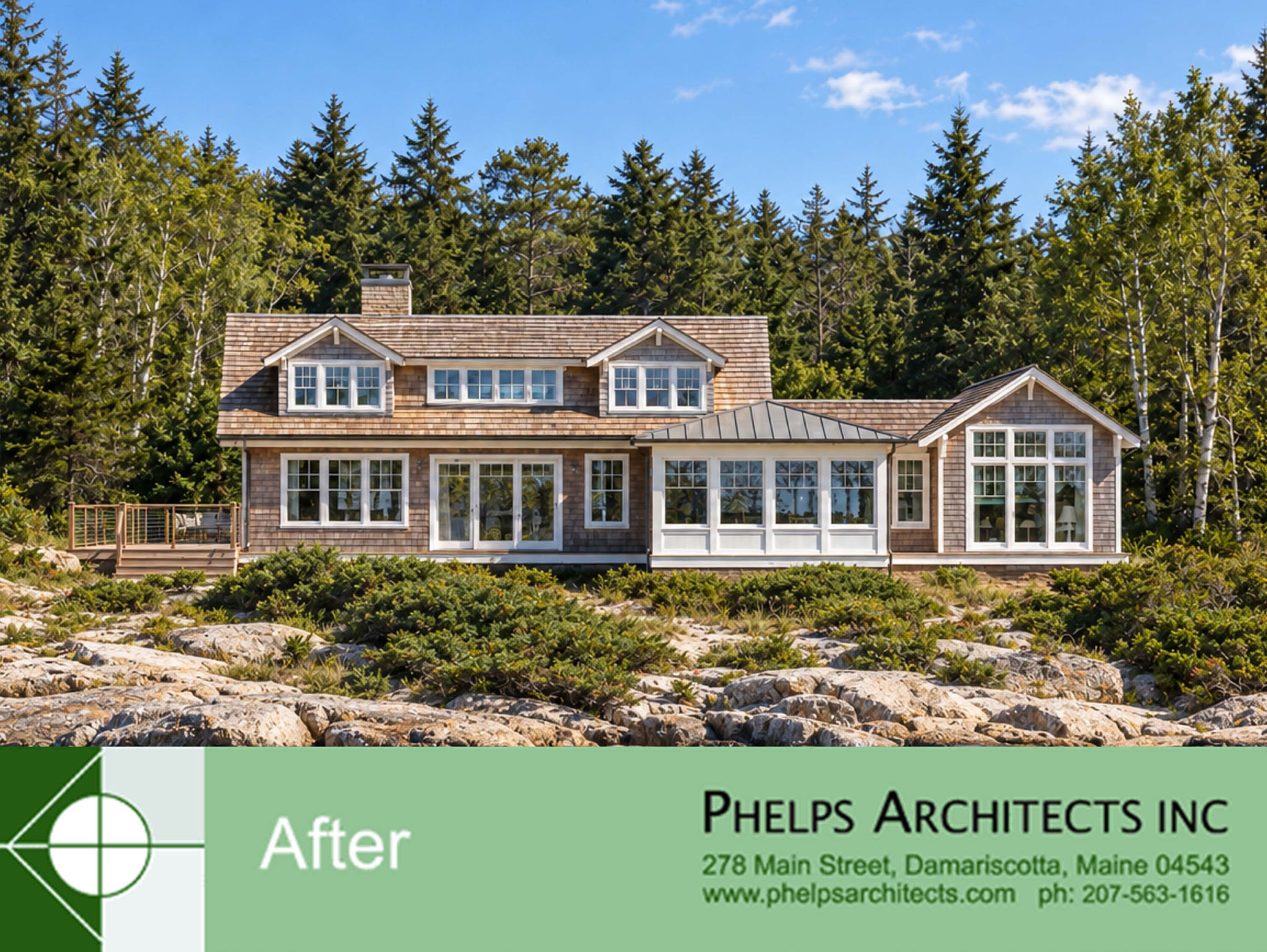 Belfast, Maine home renovation by Phelps Architects.
