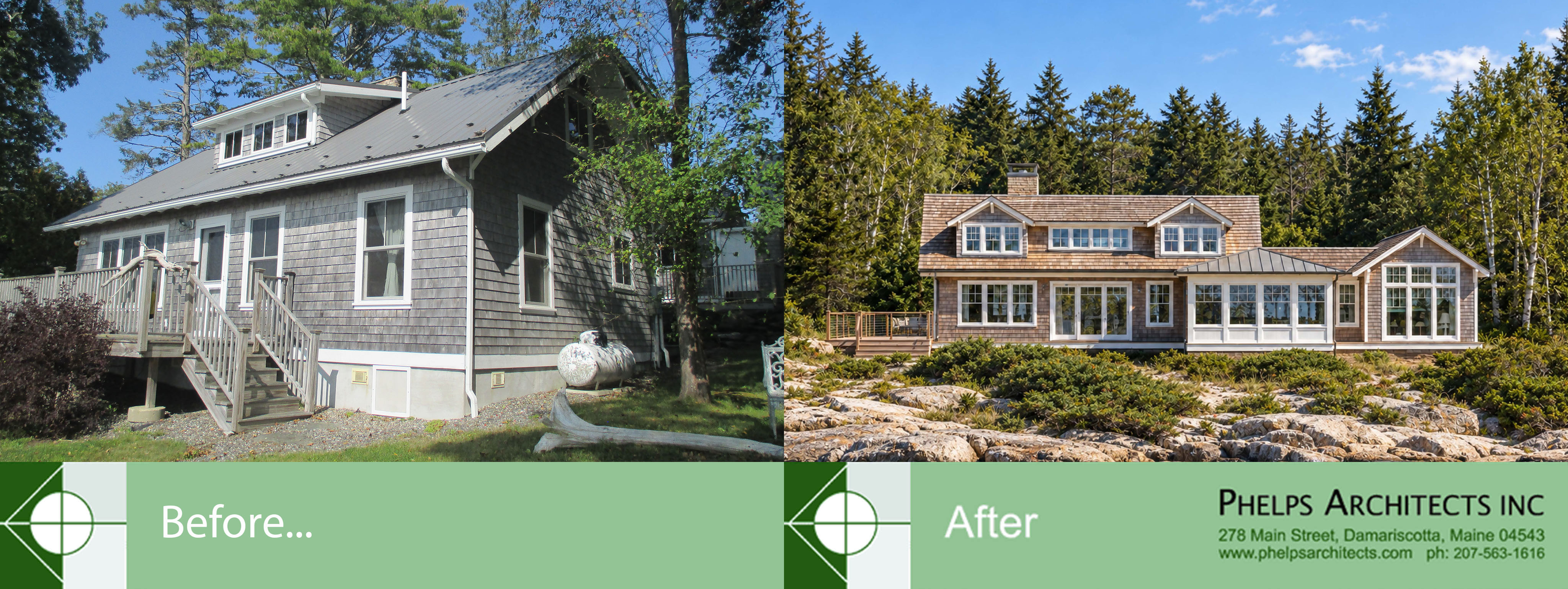 Belfast, Maine home renovation by Phelps Architects.