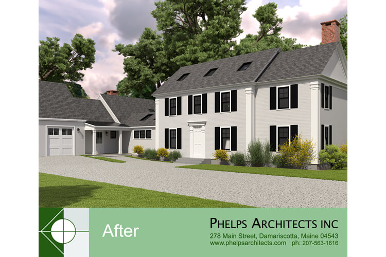 After image of Bristol, Maine renovation by Phelps Architects.