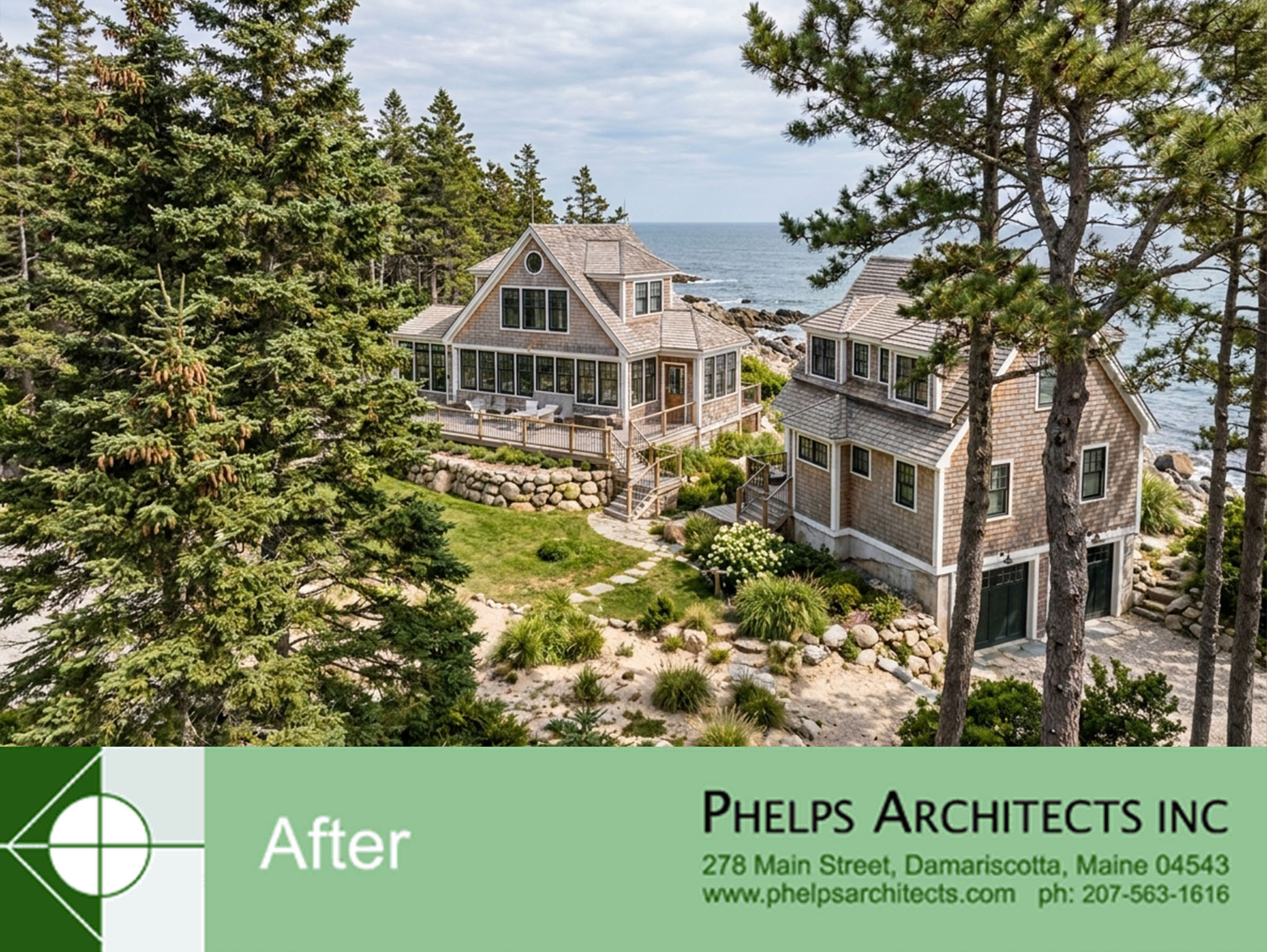 Harpswell, Maine home renovation by Phelps Architects.