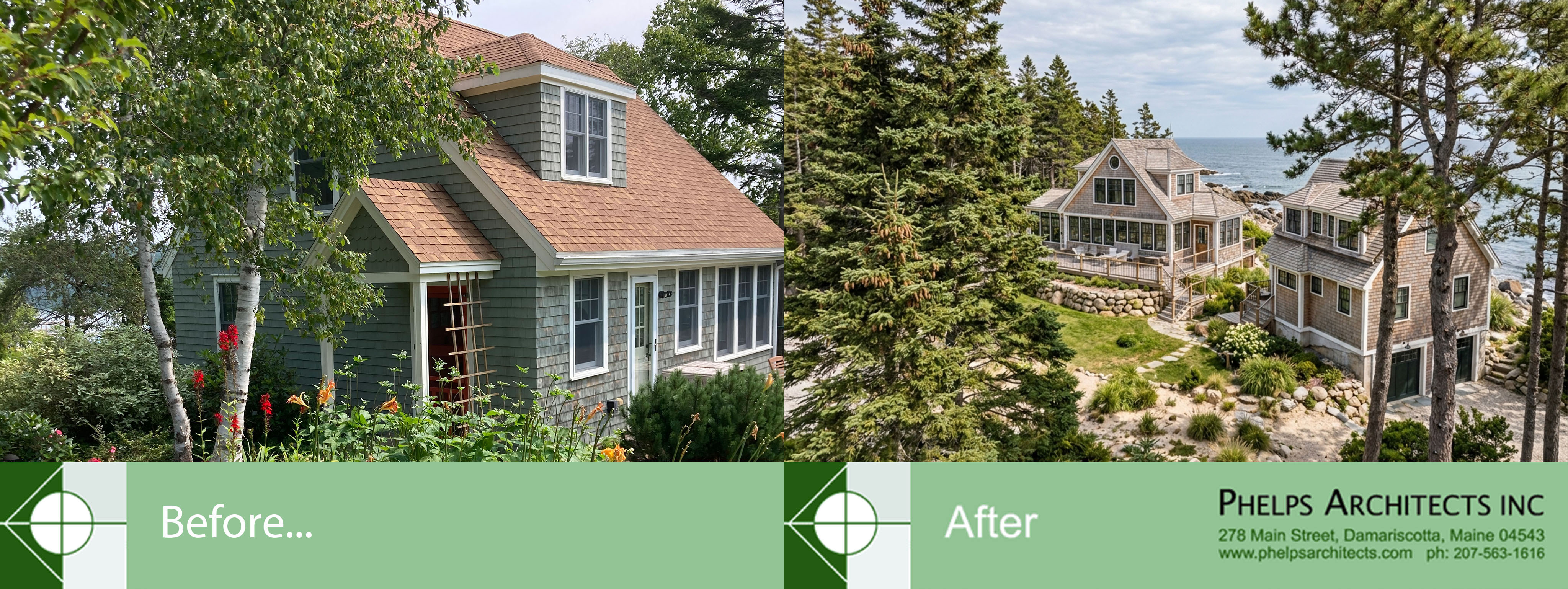 Harpswell, Maine home renovation by Phelps Architects.