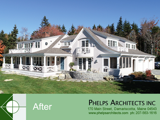 30% addition to a gambrel style structure by Phelps Architects.