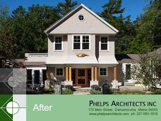 Renovated home in Pemaquid, Maine by Phelps Architects.