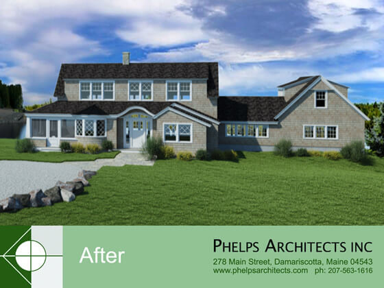 Southport Island cottage renovation by Phelps Architects.