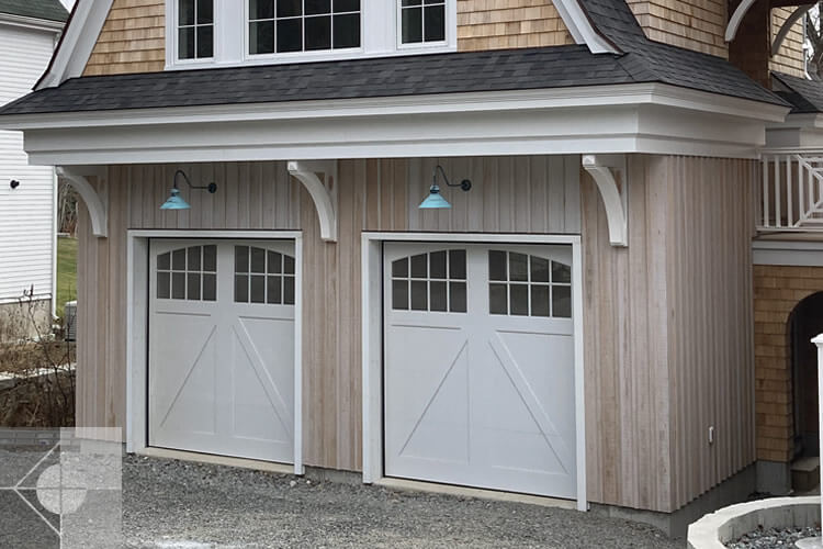 Garage and second story.