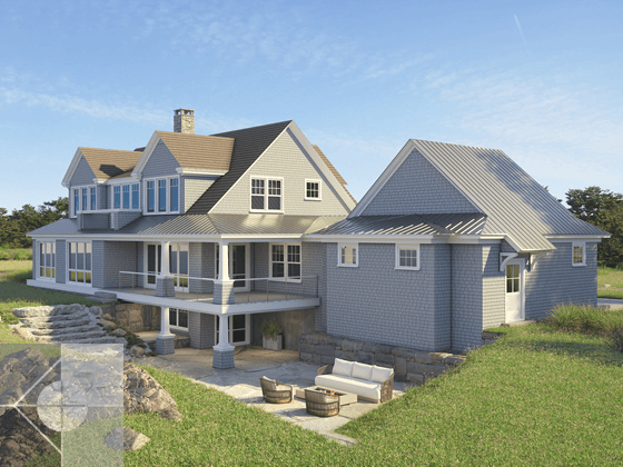 Portfolio image of a residential architectural design in New Harbor, Maine by Phelps Architects.